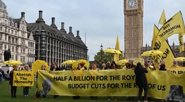 People strike to Abolish The Monarchy, London, United Kingdom