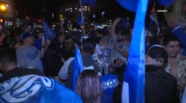 US, Los Angeles: Los Angeles LAPD Clears Dodgers Fans Near Dodgers Stadium Part 12