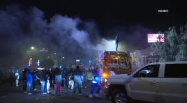 US, Los Angeles: Echo Park Metro Bus Set on Fire Part 15