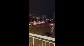 Aftermath of flooding in Valencia reveals damaged cars