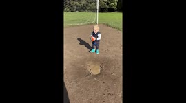 Parent's slip in puddle leads to hilarious fall with child