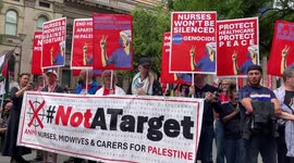 Australia: Nurses in Melbourne stand in solidarity with Gaza people
