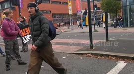 UK: Supporters of Youth Demand block roads across central Manchester