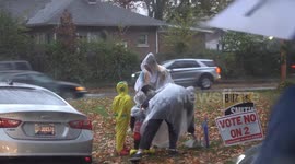 Halloween Festivities Amid Paducah Storm