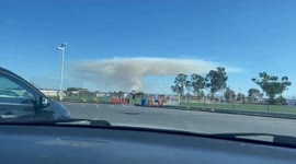 US: Wildfire Breaks Out Near College Area In San Diego, California 3