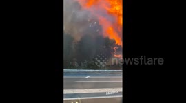 US: Wildfire Breaks Out Near College Area In San Diego, California 2
