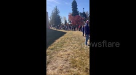 US 2024 Presidential Election – Long Lines Formed For On-Demand Voting In Bucks County, PA