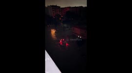 Flooding in Catarroja causes significant street damage