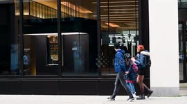 Walking past the new IBM Office near Waterloo and the London Eye, London, United Kingdom