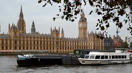 View of Big Ben and Parliament from St Thomas' Hospital, London, United Kingdom