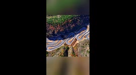 Highway with dozens of hairpin turns in China's Shanxi