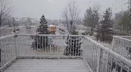 Snow covers Rosemount, Minnesota