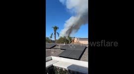 US: Wildfire Breaks Out Near College Area In San Diego, California 6