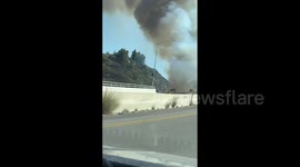 US: Wildfire Breaks Out Near College Area In San Diego, California 5