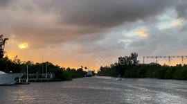 Sunset Over Dania Beach Marina