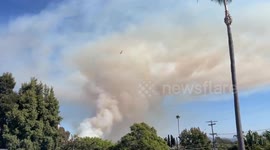 US: Wildfire Breaks Out Near College Area In San Diego, California 7