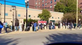 US 2024 Presidential Election – Long Lines For Early Voting In Illinois