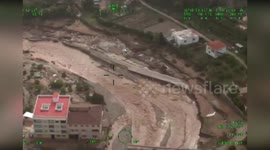 Spain: Rescue Teams Fly Over Sot de Chera in Urgent Search for Missing Persons