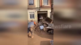 Spain: Spanish Navy's Marines Work Relentlessly in Valencia, Clearing Debris and Distributing Food