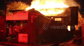 US, Bakersfield: Bakersfield Holbty Road House Fire