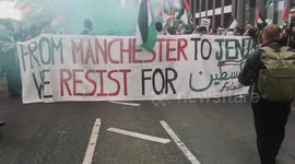 UK: Manchester residents joined today's Great London March in support of Palestine