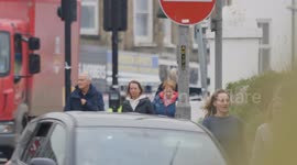 24 hours from Prince William documentary, a male believed to be homeless is aided by good hearted Wetherspoon staff, till aid arrives. Dinard Gardens, Newquay, cornwall, UK