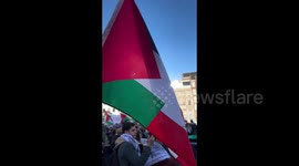 Netherlands: Protesters demonstrate in Amsterdam against the Balfour Declaration