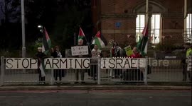 UK: Trafford residents demonstrate outside Andrew Western MP's office, chanting 'Stop arming Israel'