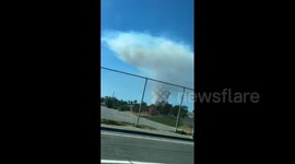 US: Wildfire Breaks Out Near College Area In San Diego, California 8
