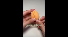 Invisible stitching tutorial using a beauty blender