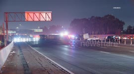 US, Los Angeles: Florence Fatal Crash Involving Tanker Shuts Down 110 Freeway