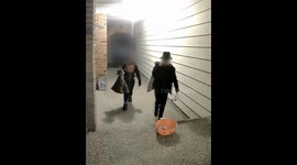 Generous Kids Fill Up Halloween Bowl