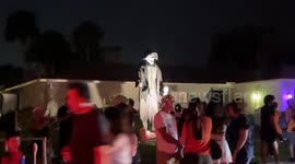 Thousands of trick or treaters visit wild halloween event at Victoria Park in Naples, Florida