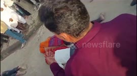 Cows trample over worshippers for religious ritual in India