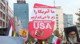 Iran: Iranians rally in Tehran, protesting against US hegemony, Israeli violence