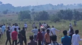 India: Youth escapes bull attack with crowd's help during intense bullfight