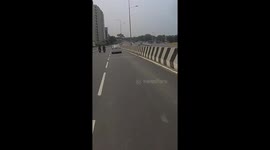 Exclusive- Pedestrian causes collision in Perungalathur, India