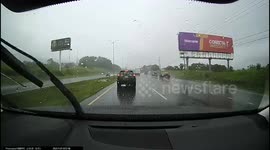 Accident during heavy rain in San José, Costa Rica
