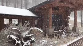 Heavy snowfall in Flagstaff, Arizona