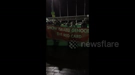 UK: At the OVD Hydro, Glasgow, calling out Nick Cave over his support for genocidal Israel