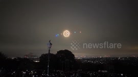 The Alexandra Palace drone show wows the audience as the drones create a spectacular light show