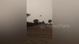 Pilot ejects as fighter jet crashes in India