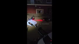 Neighbors Help Those in Trapped in Cars by Sudden Flash Flood