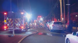 US, Los Angeles: Santa Monica Structure Fire