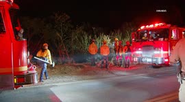 US, Los Angeles: Malibu Possible Arson Brush Fire