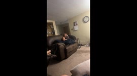 Woman and Cat Share an Ice Cream Cone