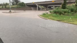 Severe Thunderstorm Strikes Ellis, TX