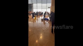 Spain: Barcelona Airport Hit By Flooding