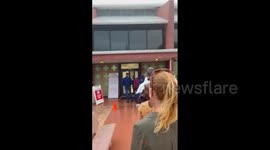 US 2024 Election Day – Voters Line Up Outside Polling Stations