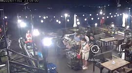 Hero customer jumps into Thai river to save drowning woman